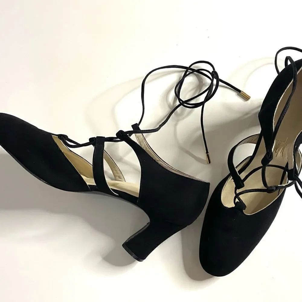 Vintage 1970’s Strappy Suede Leather Disco Heels
